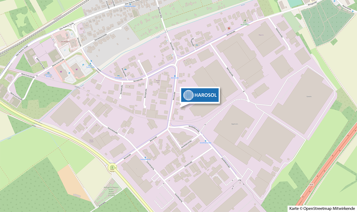 Anfahrt Harosol Rodgau